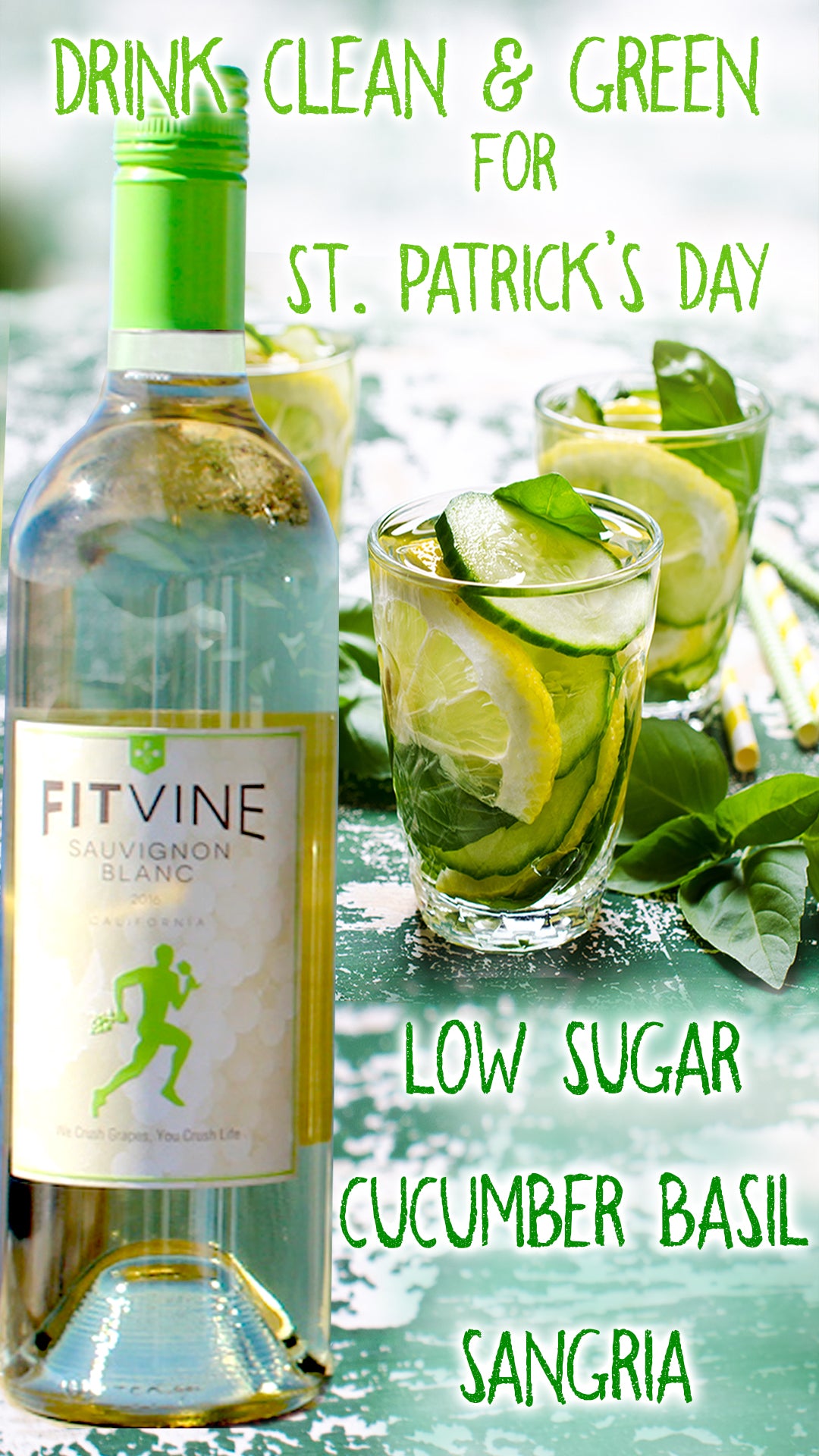 Low Sugar Cucumber Basil Sangria