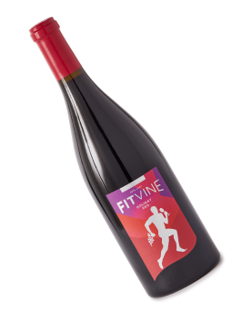 Holiday Red Bottle of FitVine Wine Holiday Red
