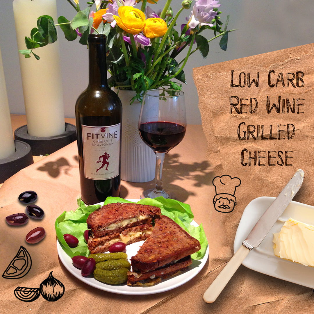 Low Carb Red Wine Grilled Cheese