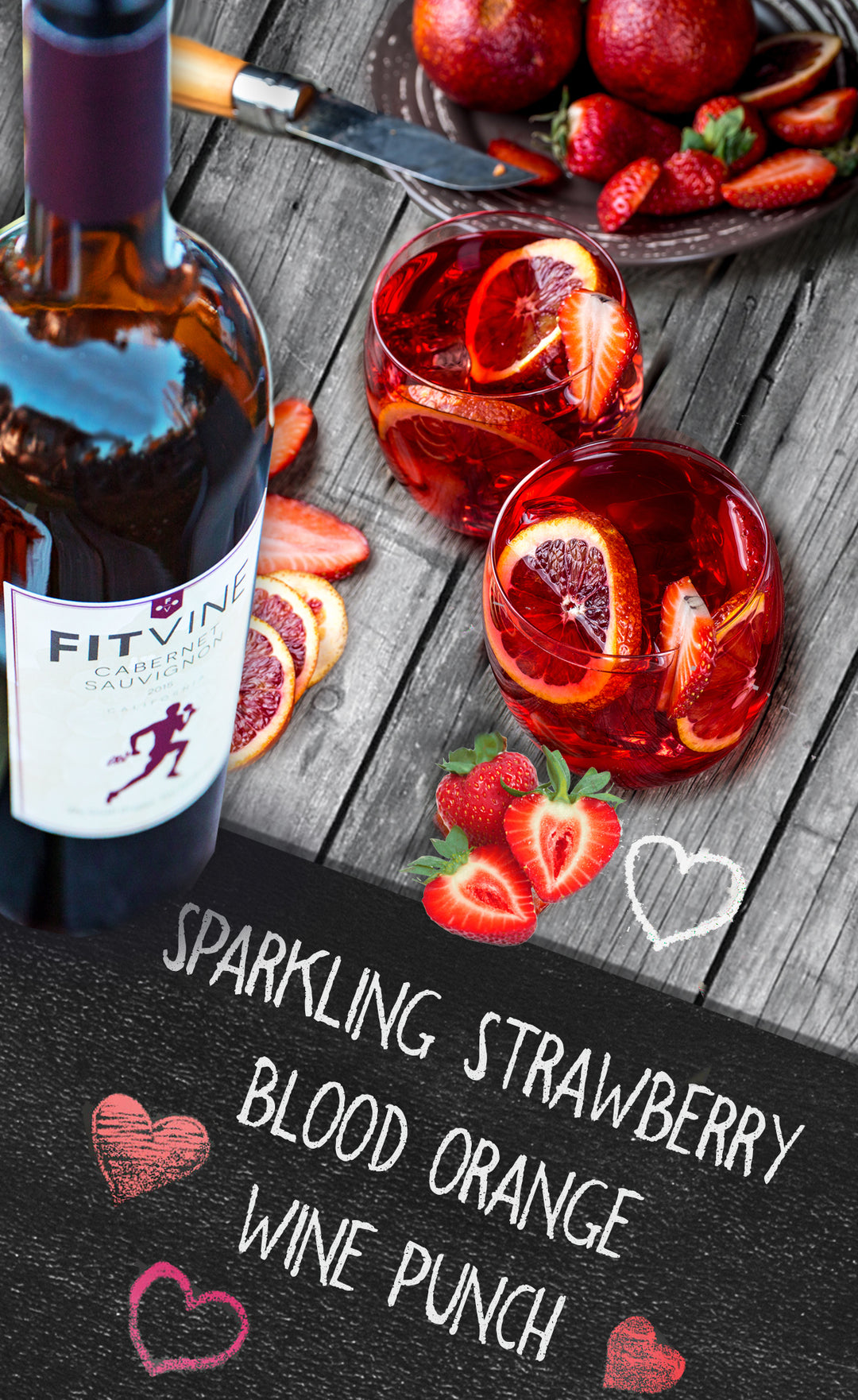 Sparkling Strawberry Blood Orange Punch
