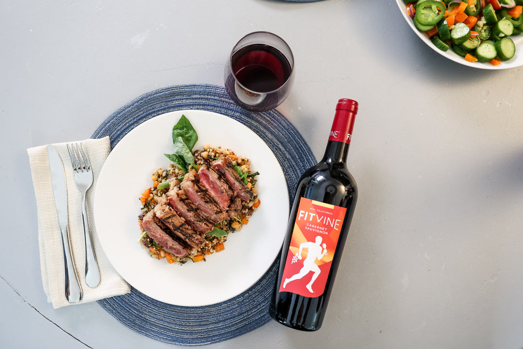 Steak over Quinoa Medley