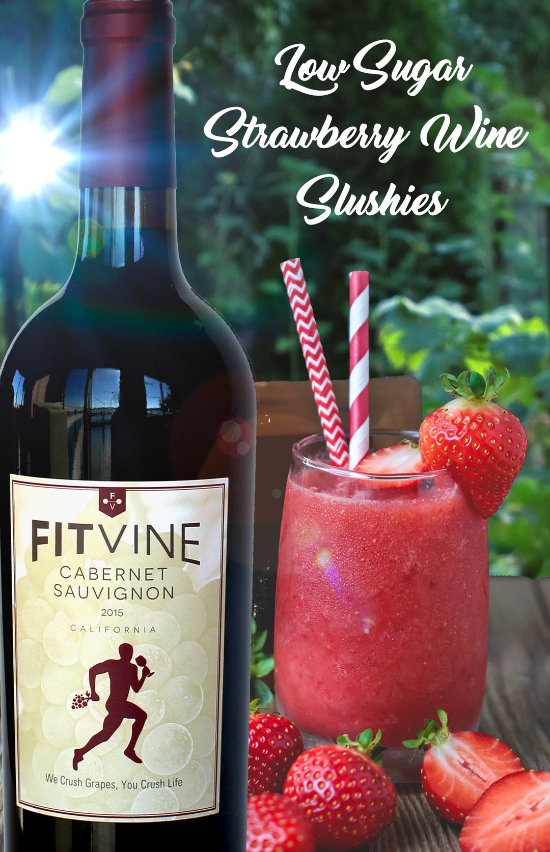 Low Sugar Strawberry Wine Slushies