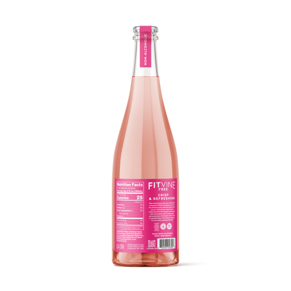 FitVine Free - Sparkling Rosé Non-Alcoholic Wine